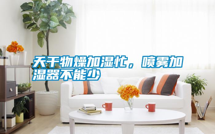 天干物燥加濕忙，噴霧加濕器不能少