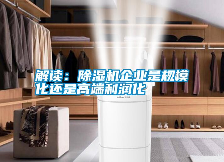 解讀：除濕機企業(yè)是規(guī)?；€是高端利潤化