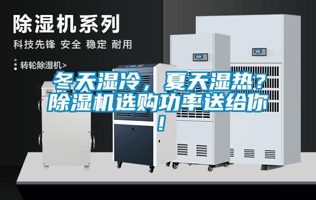 冬天濕冷，夏天濕熱？除濕機選購功率送給你！