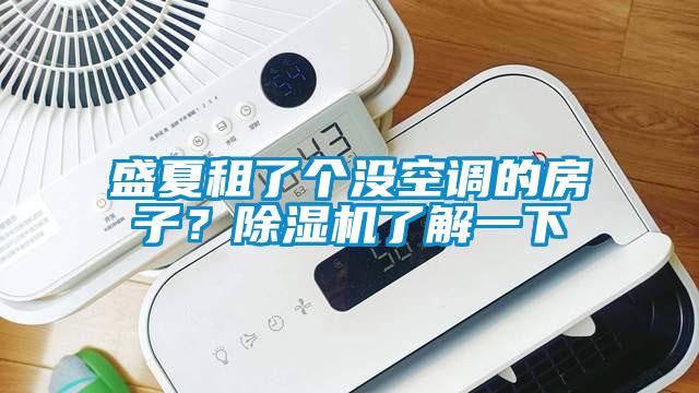 盛夏租了個(gè)沒(méi)空調(diào)的房子？除濕機(jī)了解一下