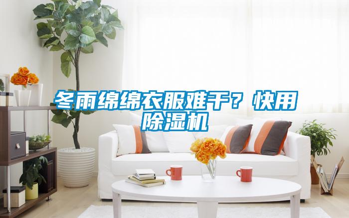 冬雨綿綿衣服難干？快用除濕機(jī)