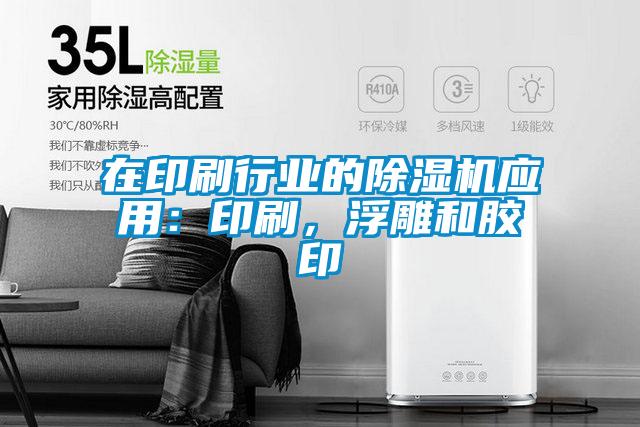 在印刷行業(yè)的除濕機應(yīng)用：印刷，浮雕和膠印