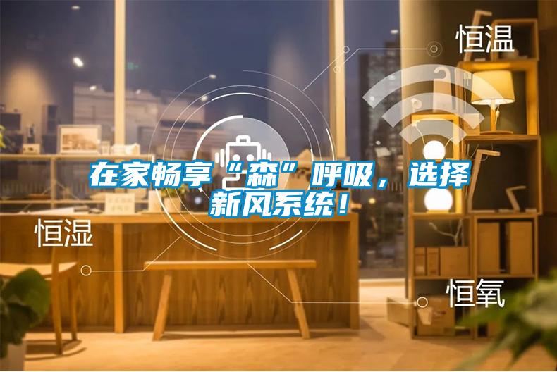 在家暢享“森”呼吸，選擇新風(fēng)系統(tǒng)！