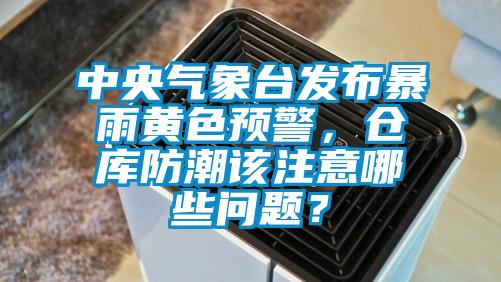 中央氣象臺發(fā)布暴雨黃色預警，倉庫防潮該注意哪些問題？