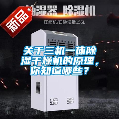 關(guān)于三機一體除濕干燥機的原理，你知道哪些？