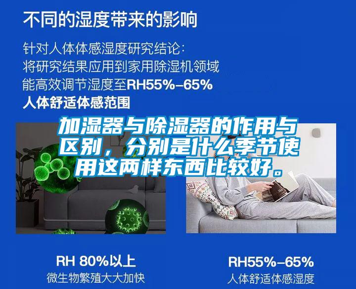 加濕器與除濕器的作用與區(qū)別，分別是什么季節(jié)使用這兩樣?xùn)|西比較好。