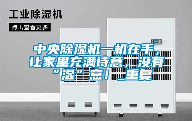 中央除濕機(jī)一機(jī)在手，讓家里充滿詩(shī)意，沒有“濕”意！_重復(fù)