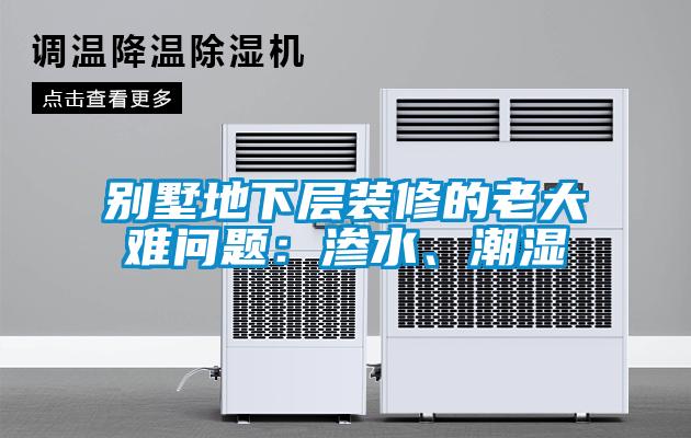 別墅地下層裝修的老大難問題：滲水、潮濕