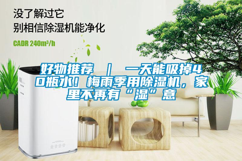 好物推薦 ｜ 一天能吸掉40瓶水！梅雨季用除濕機(jī)，家里不再有“濕”意