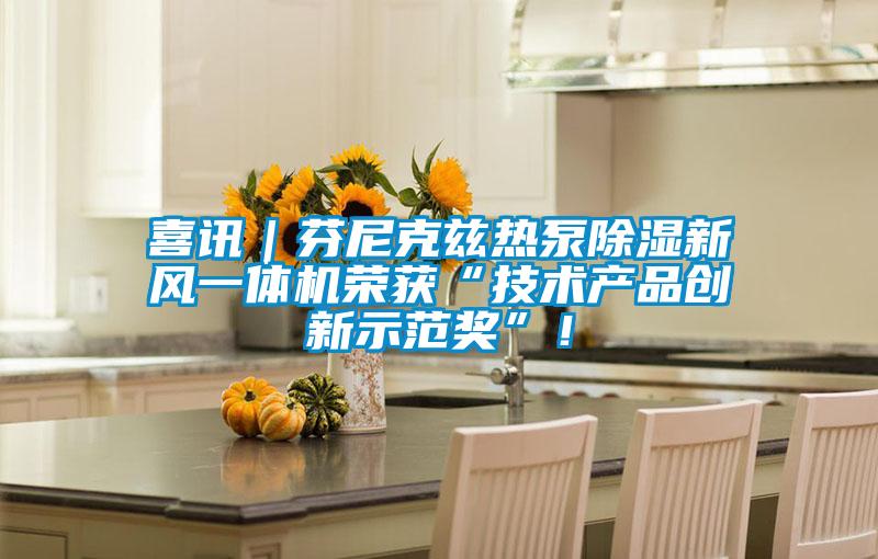 喜訊｜芬尼克茲熱泵除濕新風(fēng)一體機(jī)榮獲“技術(shù)產(chǎn)品創(chuàng)新示范獎(jiǎng)”！