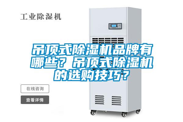 吊頂式除濕機品牌有哪些？吊頂式除濕機的選購技巧？