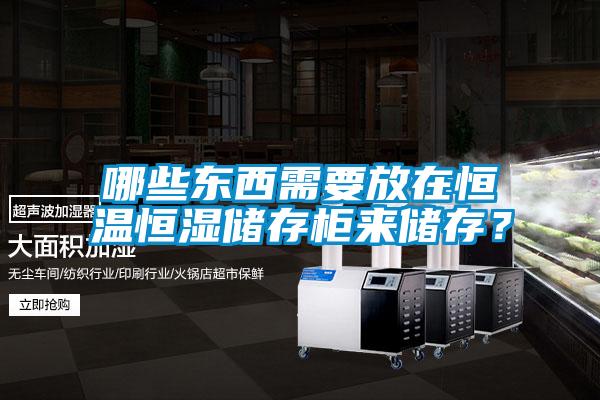 哪些東西需要放在恒溫恒濕儲存柜來儲存？