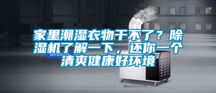 家里潮濕衣物干不了？除濕機(jī)了解一下，還你一個(gè)清爽健康好環(huán)境