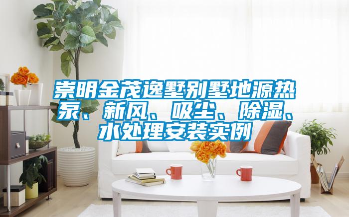 崇明金茂逸墅別墅地源熱泵、新風(fēng)、吸塵、除濕、水處理安裝實(shí)例