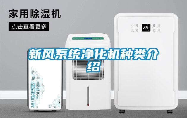 新風(fēng)系統(tǒng)凈化機種類介紹