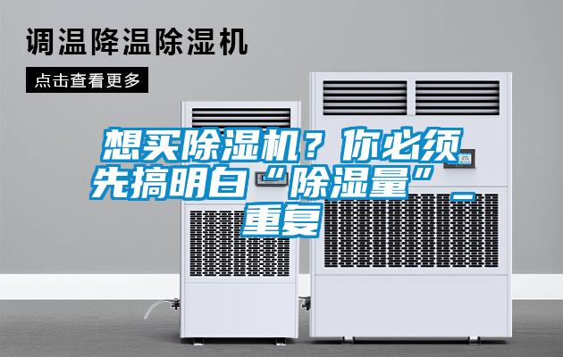 想買除濕機？你必須先搞明白“除濕量”_重復