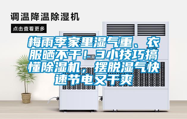 梅雨季家里濕氣重、衣服曬不干！3小技巧搞懂除濕機(jī)，擺脫濕氣快速節(jié)電又干爽