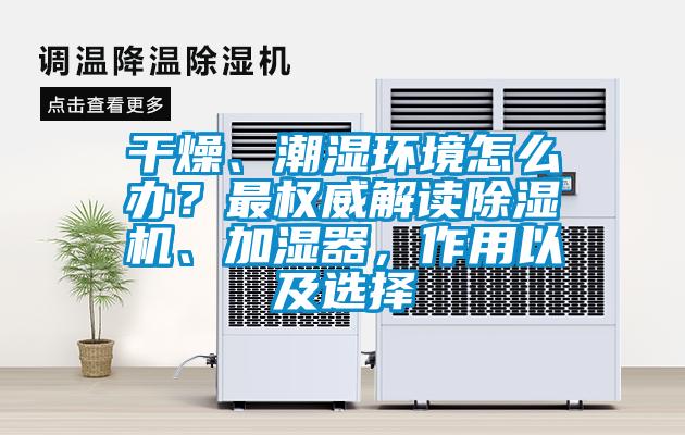 干燥、潮濕環(huán)境怎么辦？最權威解讀除濕機、加濕器，作用以及選擇