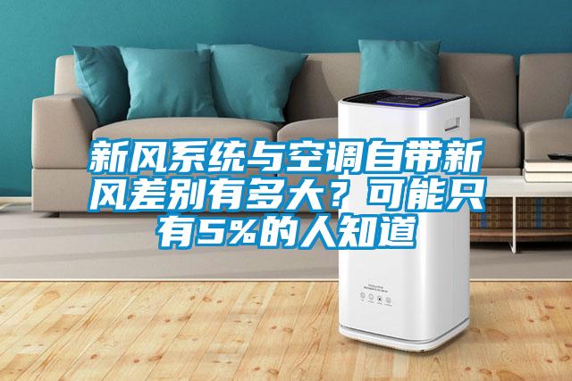 新風(fēng)系統(tǒng)與空調(diào)自帶新風(fēng)差別有多大？可能只有5%的人知道