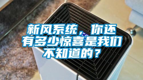 新風系統(tǒng)，你還有多少驚喜是我們不知道的？