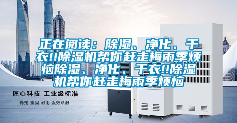 正在閱讀：除濕、凈化、干衣!!除濕機幫你趕走梅雨季煩惱除濕、凈化、干衣!!除濕機幫你趕走梅雨季煩惱