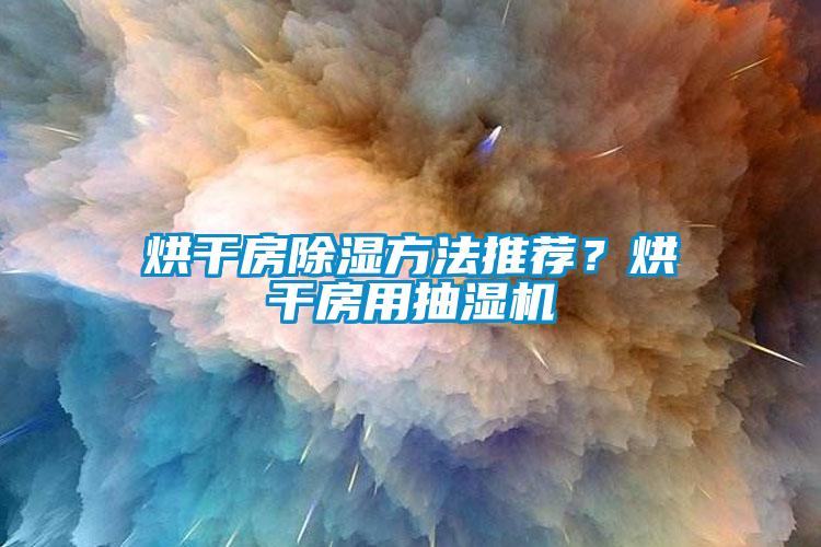 烘干房除濕方法推薦？烘干房用抽濕機