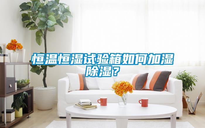 恒溫恒濕試驗箱如何加濕除濕？