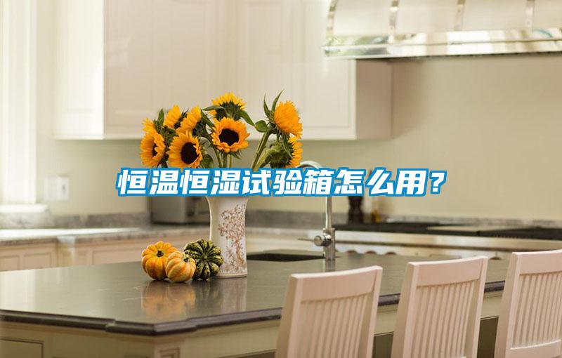 恒溫恒濕試驗箱怎么用？