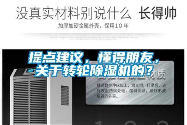 提點(diǎn)建議，懂得朋友，關(guān)于轉(zhuǎn)輪除濕機(jī)的？