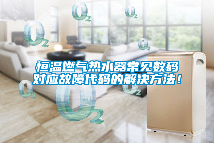 恒溫燃氣熱水器常見數(shù)碼對應故障代碼的解決方法！