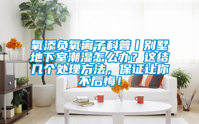 氧添負(fù)氧離子科普丨別墅地下室潮濕怎么辦？這結(jié)幾個(gè)處理方法，保證讓你不后悔！