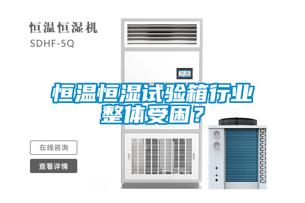 恒溫恒濕試驗(yàn)箱行業(yè)整體受困？