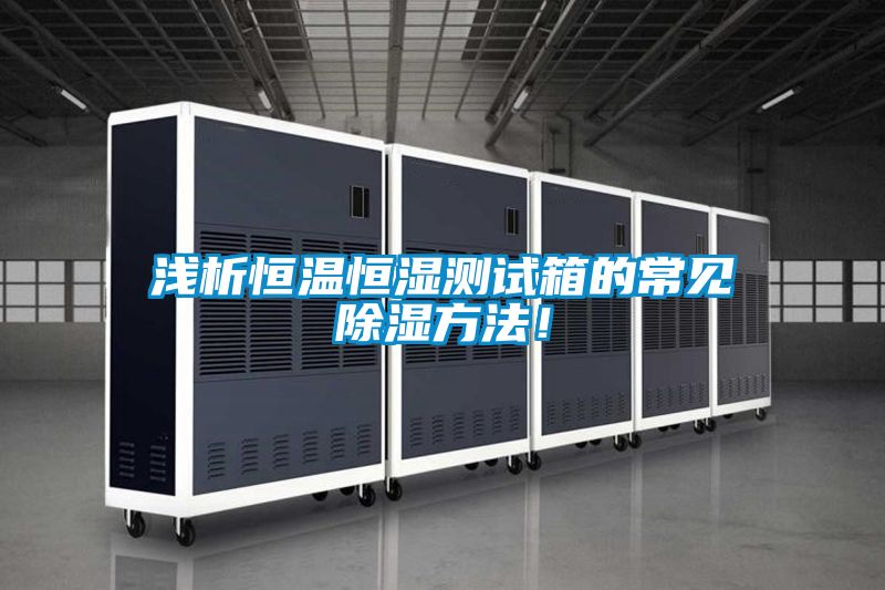 淺析恒溫恒濕測(cè)試箱的常見(jiàn)除濕方法！