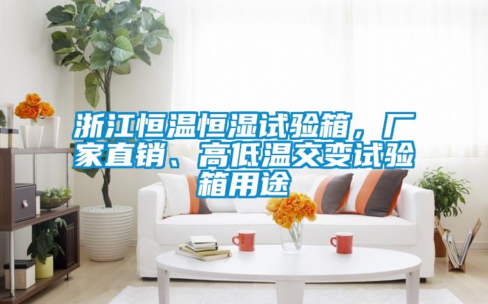 浙江恒溫恒濕試驗箱，廠家直銷、高低溫交變試驗箱用途