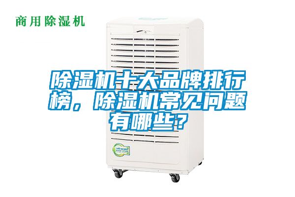 除濕機十大品牌排行榜，除濕機常見問題有哪些？