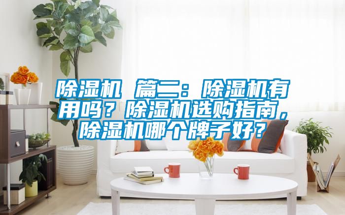 除濕機(jī) 篇二：除濕機(jī)有用嗎？除濕機(jī)選購指南，除濕機(jī)哪個(gè)牌子好？