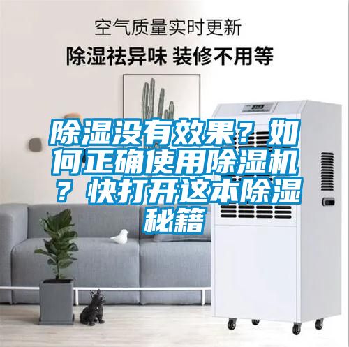 除濕沒有效果？如何正確使用除濕機？快打開這本除濕秘籍