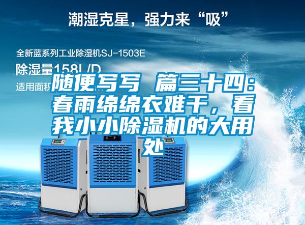 隨便寫寫 篇三十四：春雨綿綿衣難干，看我小小除濕機(jī)的大用處